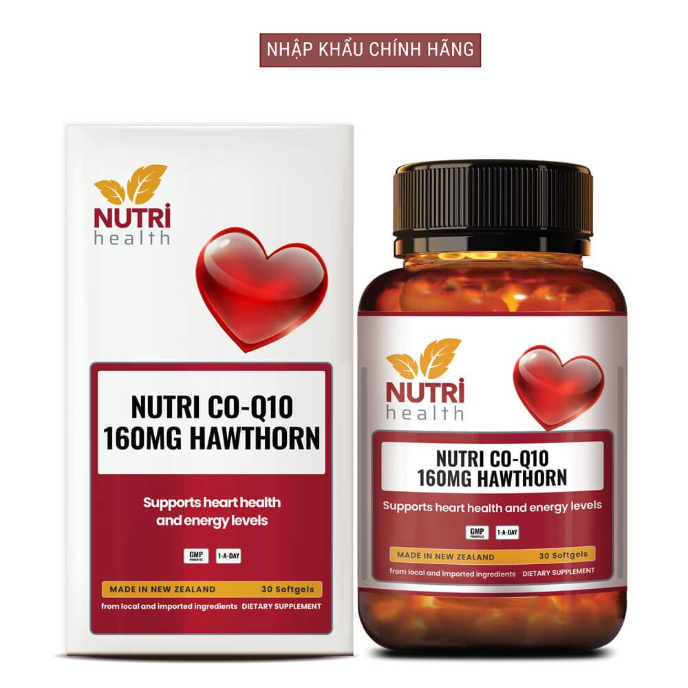 VIÊN UỐNG BỔ TIM NEW ZEALAND NUTRI CO-Q10 160MG HAWTHORN