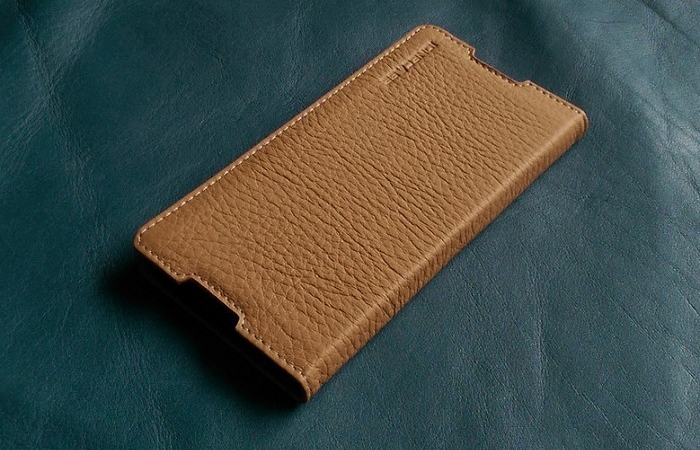 Bao Da IONE Case Dành Cho Blackberry DTEK50 Leather - Vàng bò