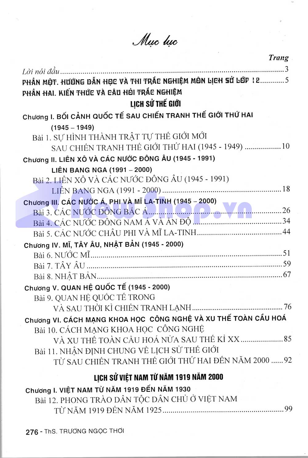 Phương Pháp Trắc Nghiệm Môn Lịch Sử