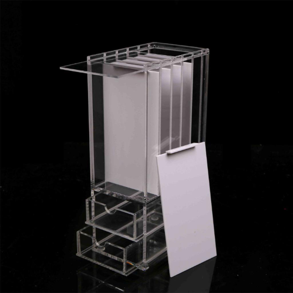 5 False Grafting Eyelashes Display Stand Rack Storage Case w/ 2 Drawers Set
