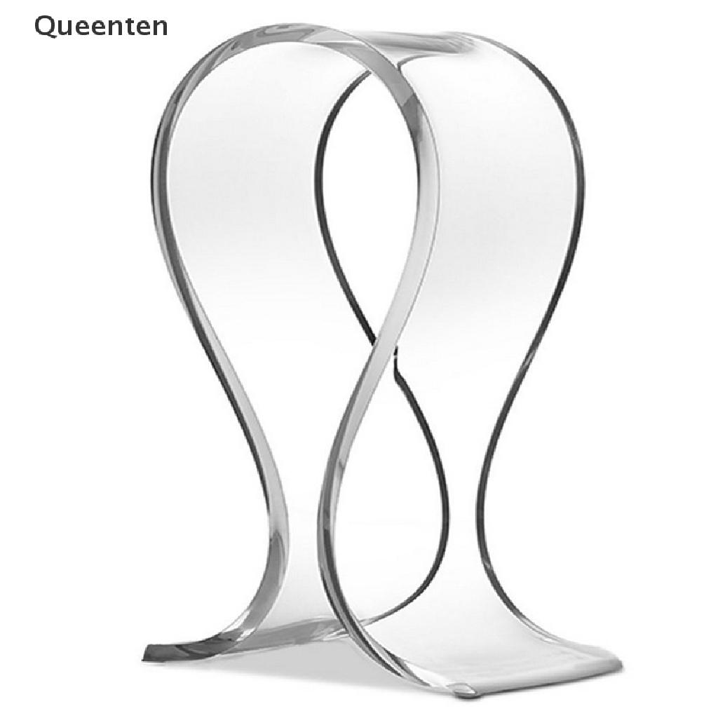 Queenten Acrylic Earphone Headset Desk Display Stand Hanger Holder For Headphone QT