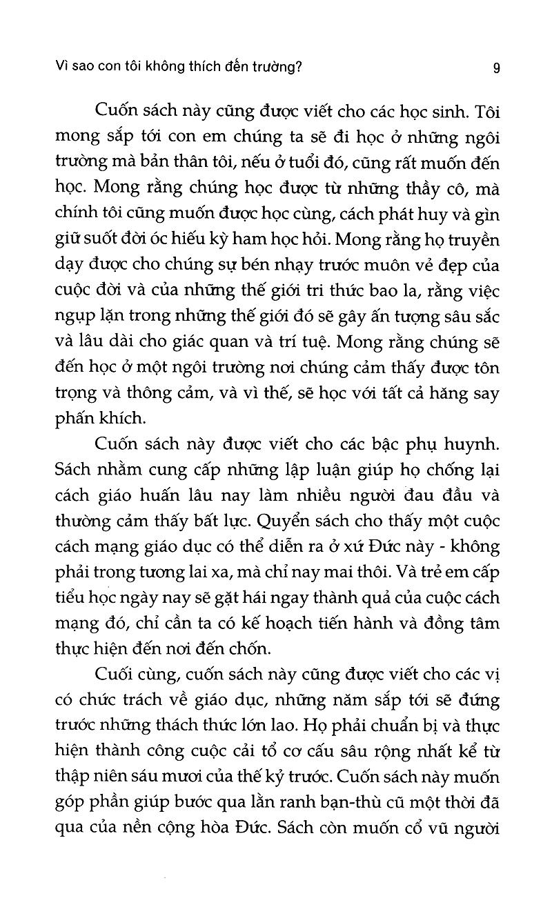 Vì Sao Con Tôi Không Thích Đến Trường?