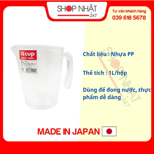 Ca đong chia vạch 1000ml nội địa Nhật Bản