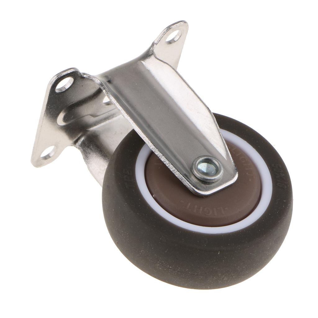 Cao Su Nhiệm Vụ Nặng Castor Xe đẩy Bánh Xe Caster Công Nghiệp Cố định Tấm
