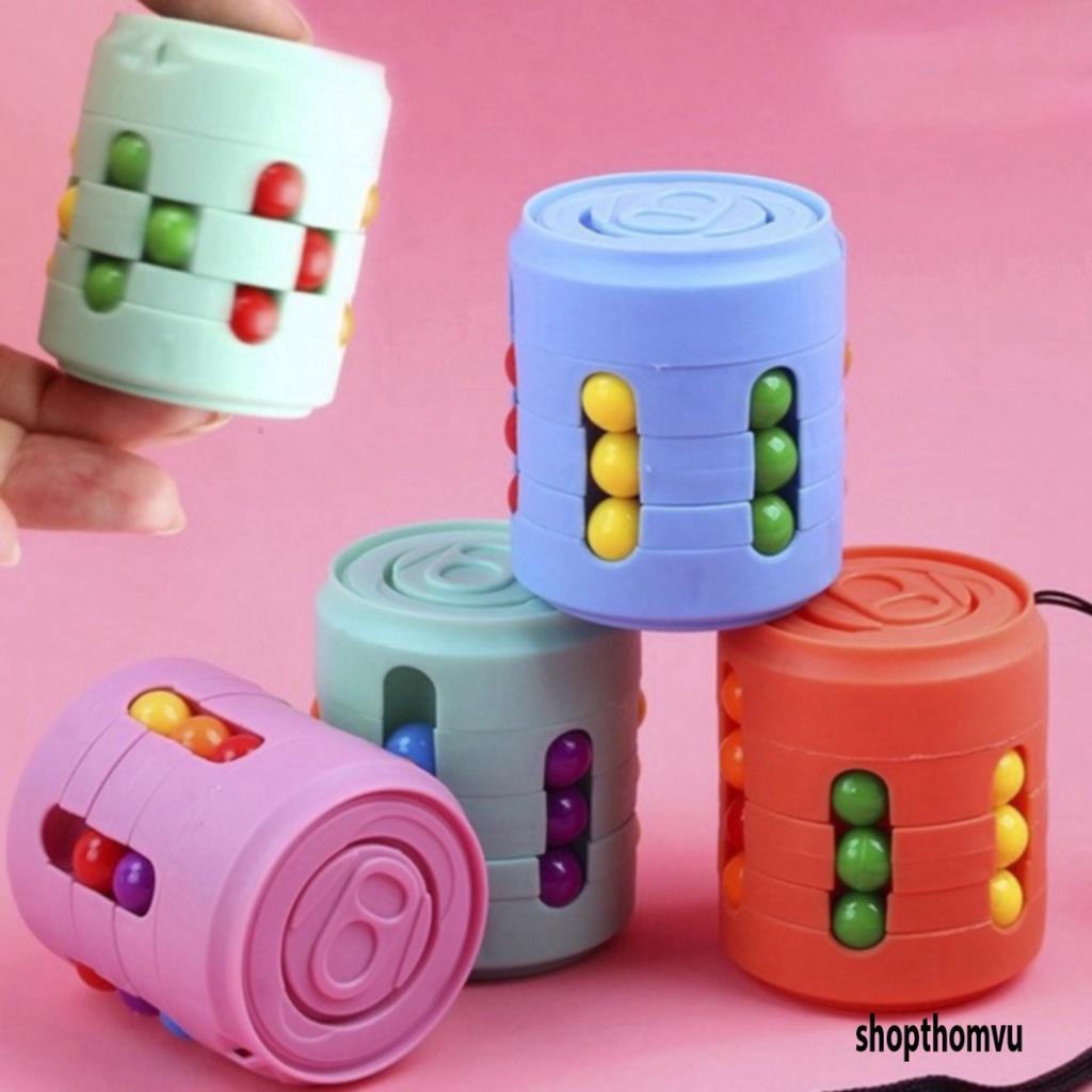 Rubik Spinner Bi Lon Nước Ngọt, Rubik Biến Thể cù Hình Hạt Đậu yêu thuật Cho Bé, Rubic Magic Bean Đẹp Mắt, Xoay Trơ