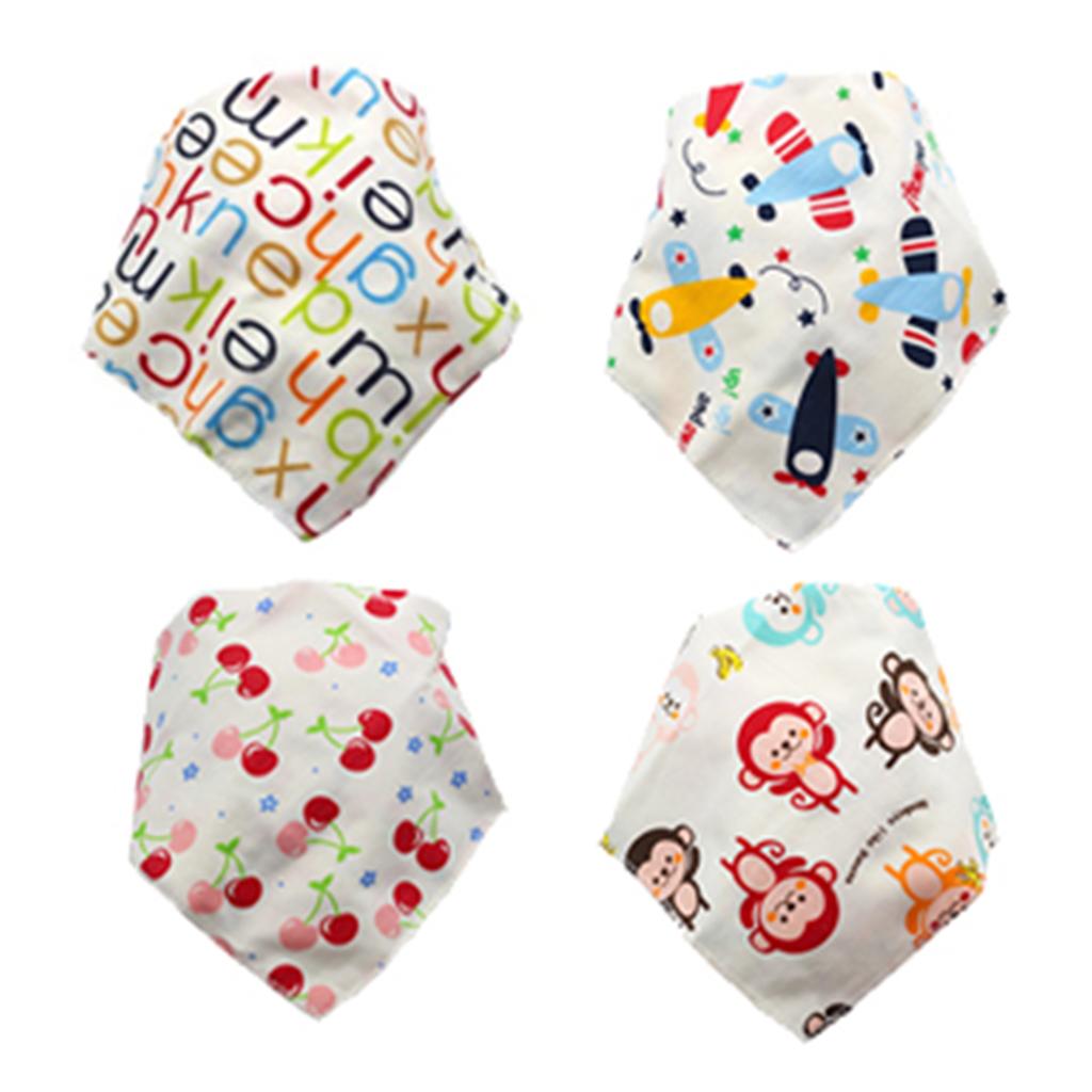 Baby Bandana Bib Set, 4-Pack Super Absorbent, Drool Bibs for Boys & Girls