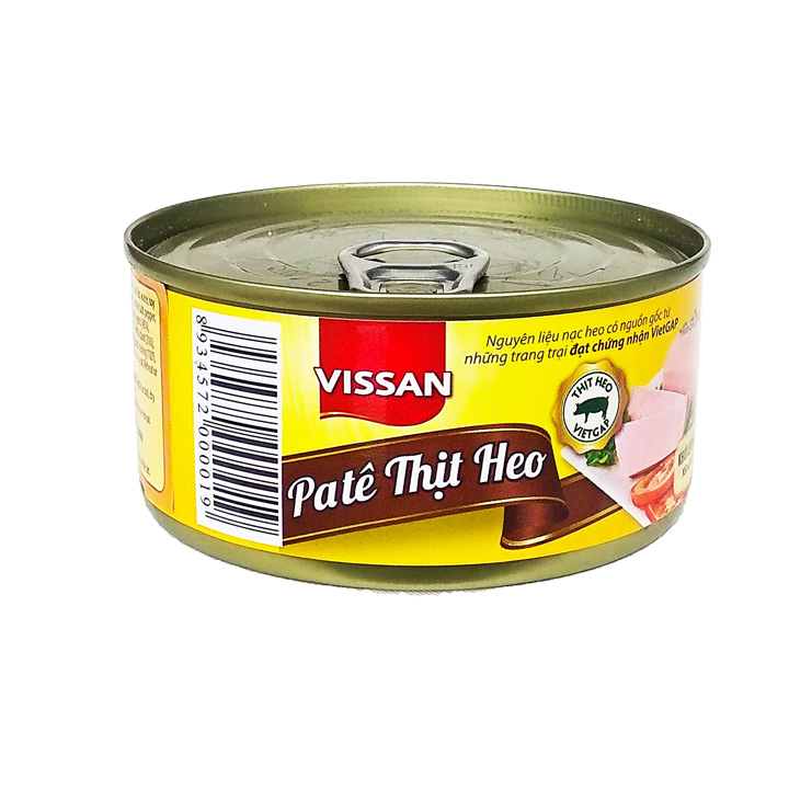 Pate Thịt Heo Vissan 170g Combo 4 hộp