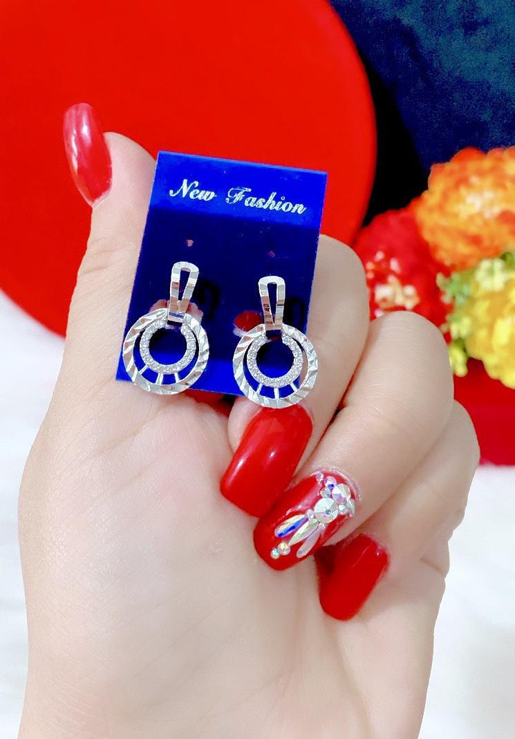 Bông tai nữ mạ bạch kim cao cấp E636