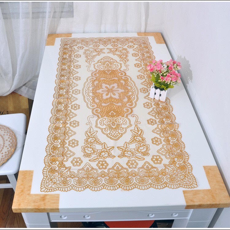 Khăn trải bàn hoa văn đẹp mắt rộng 75cm dài 120cm