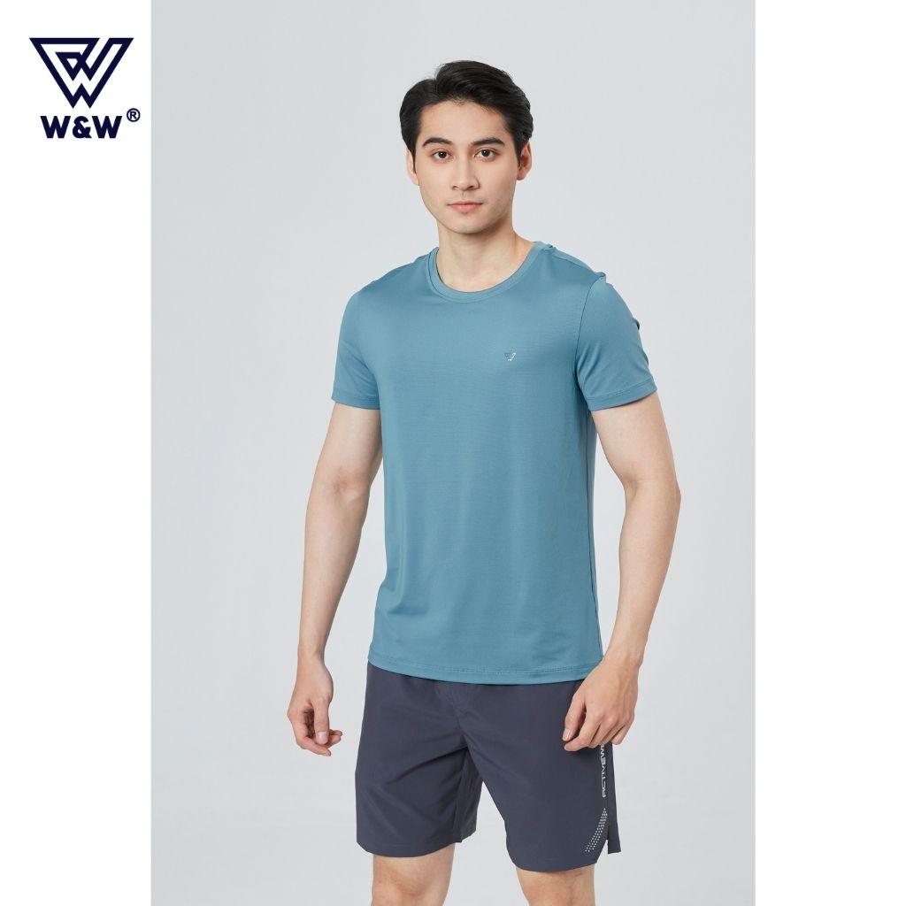 Áo Tshirt Nam Tay Ngắn W&amp;W Chất Vải Coolmax Cao Cấp, Thoáng Khí, Đanh Mịn Thoải Mái Trong Mọi Hoạt Động WTS56R