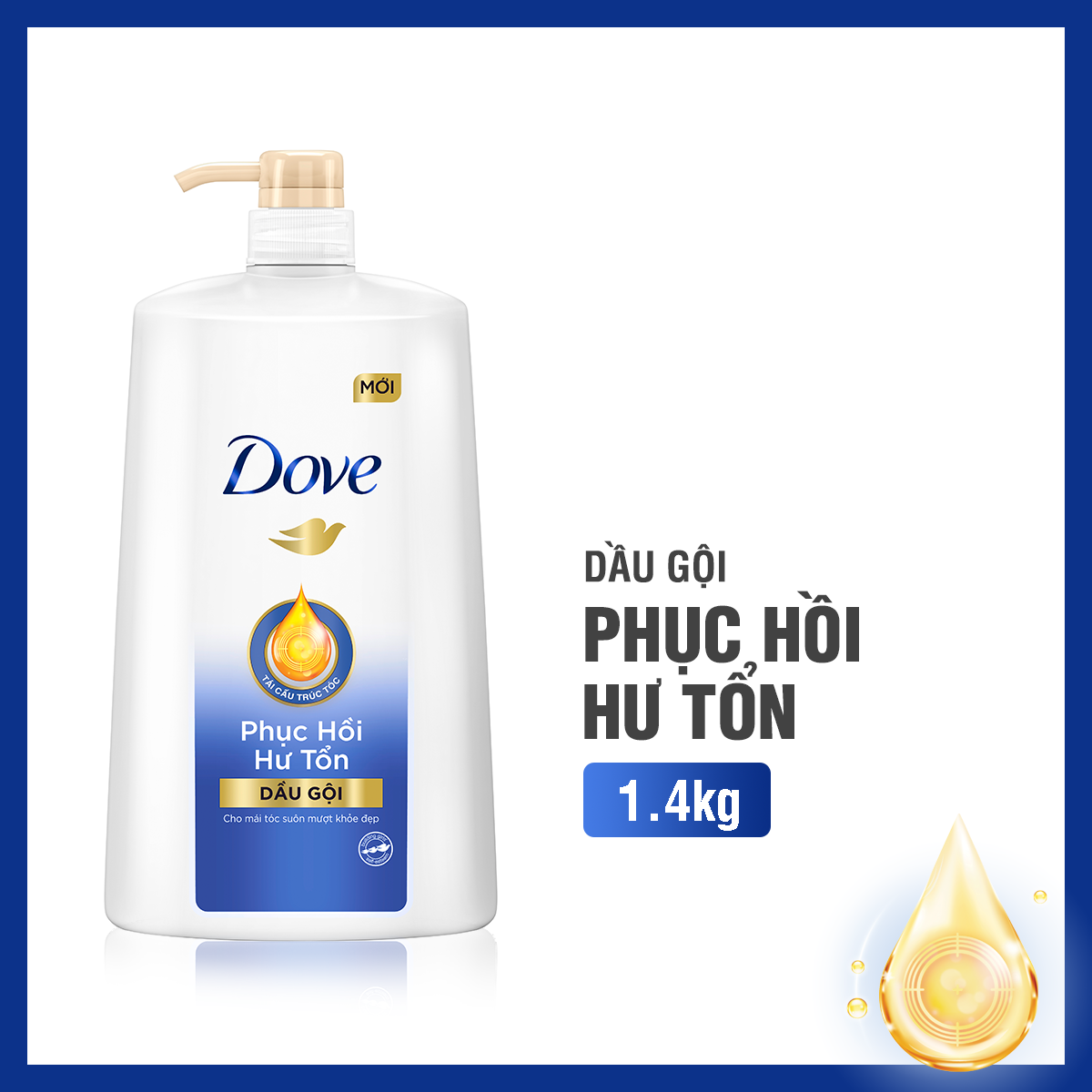 Dầu Gội Dove Phục Hồi Hư Tổn 1.4kg - 21126707