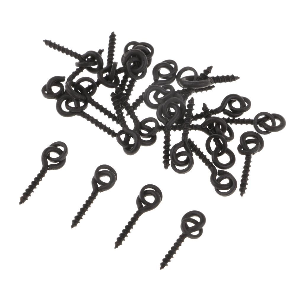 25pcs Carp Boilie Screw with Ring Bait Tool Chod Rigs Fishing Accessories