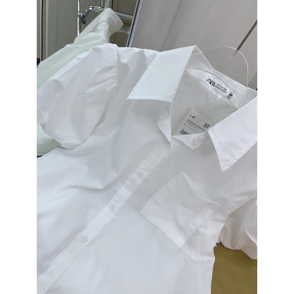 Áo sơ mi nữ tay bồng hàng thiết kế thời trang áo sơ mi cộc tay 3920