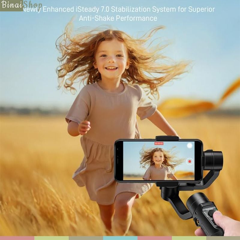 Gimbal chống rung 3 trục nhỏ, nhẹ Hohem iSteady Mobile plus, hàng chính hãng