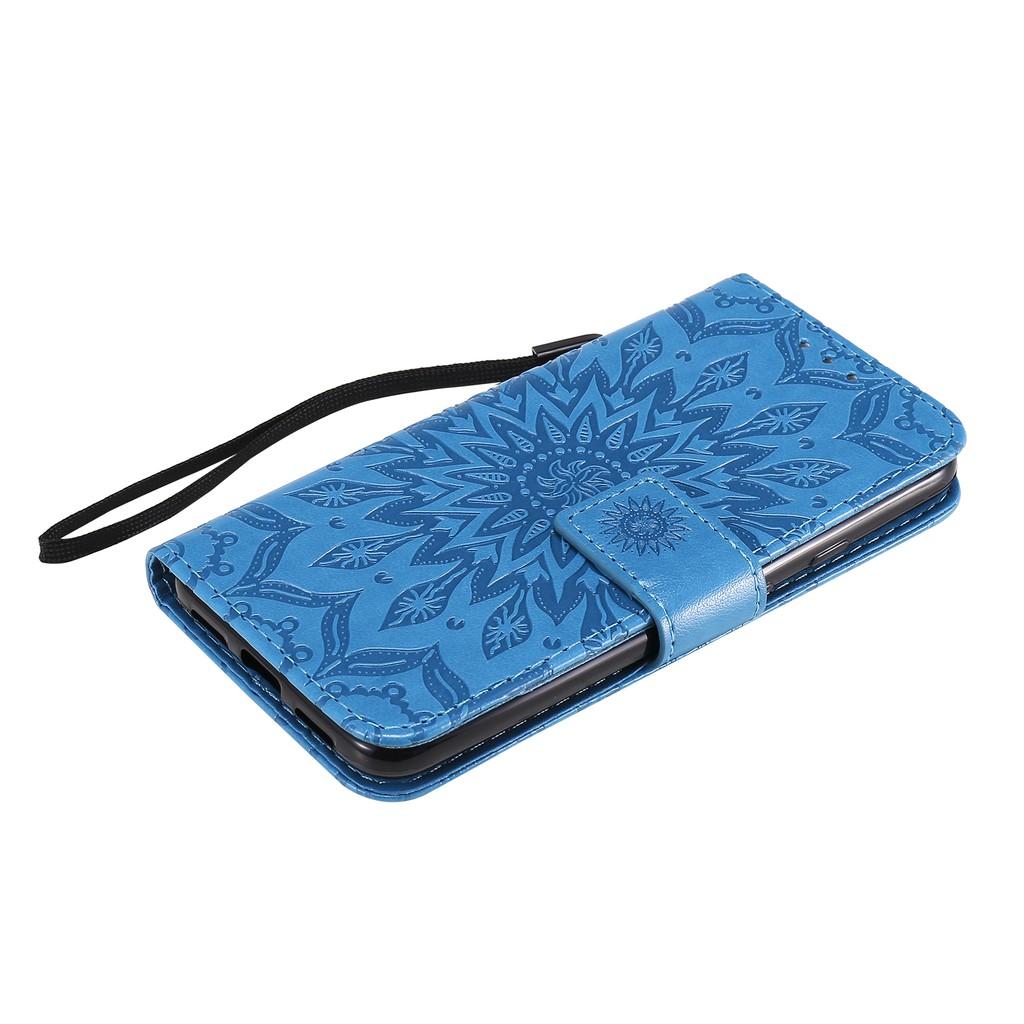 Bao da điện thoại bằng da PU mềm nắp lật có ngăn đựng thẻ cho OPPO A15 F17 Pro Realme 5 6i C3