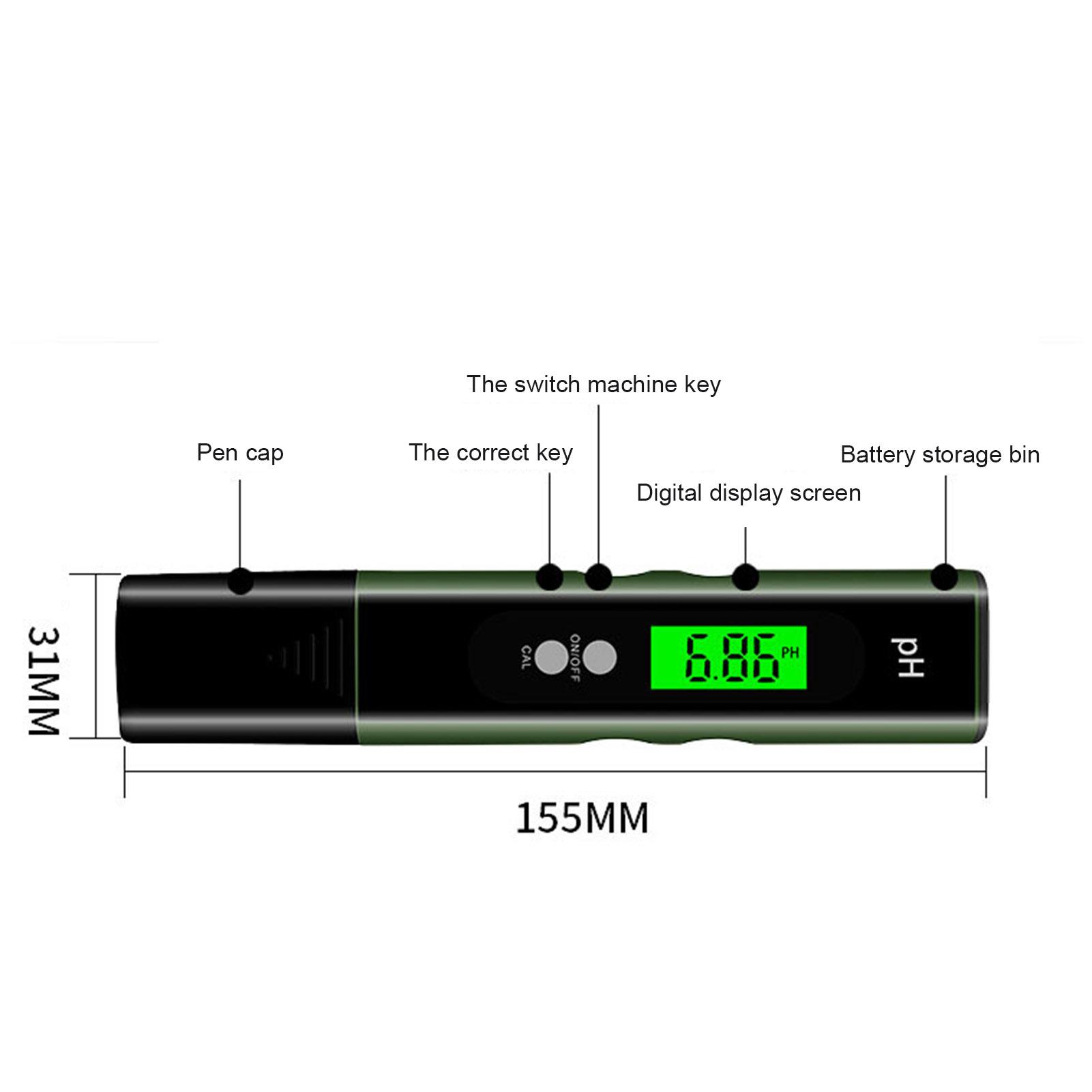 Backlight PH Test Pen High Precision Portable PH Detecting Instrument Fish Tank PH Tester