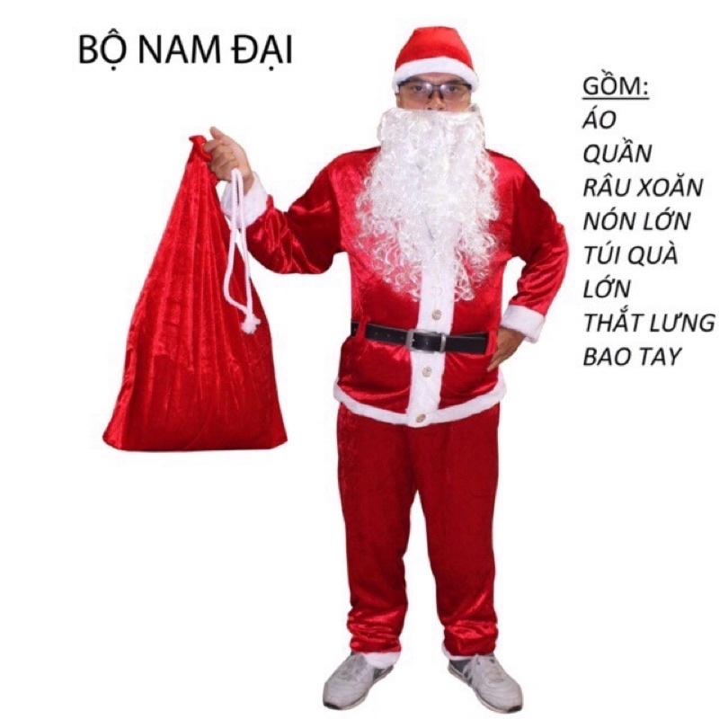 Đồ ông già Noel hoá trang giáng sinh. Set đồ ông già NOel người lớn