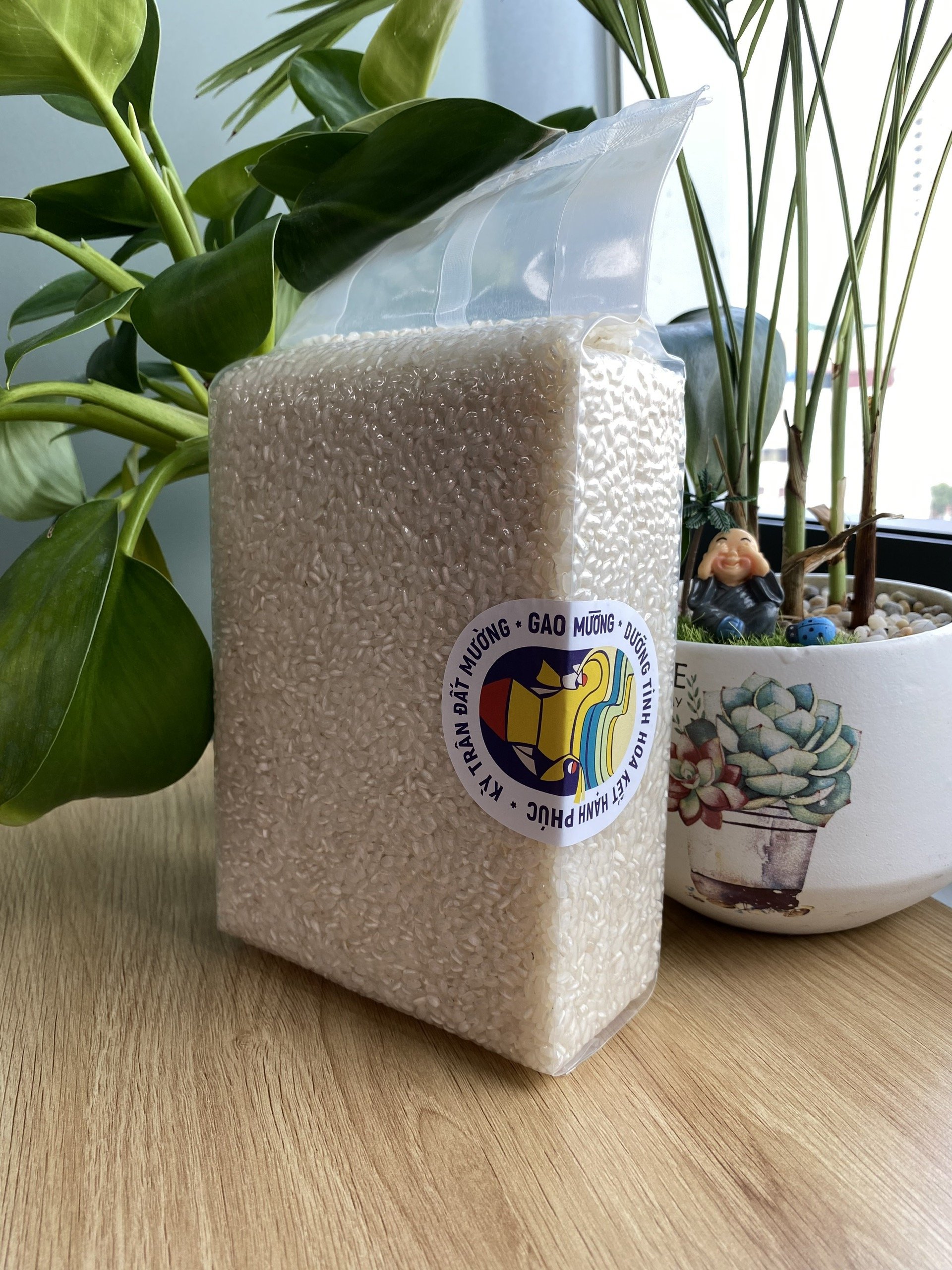 Gạo Nhật hữu cơ Japonica, đóng gói hút chân không 1kg