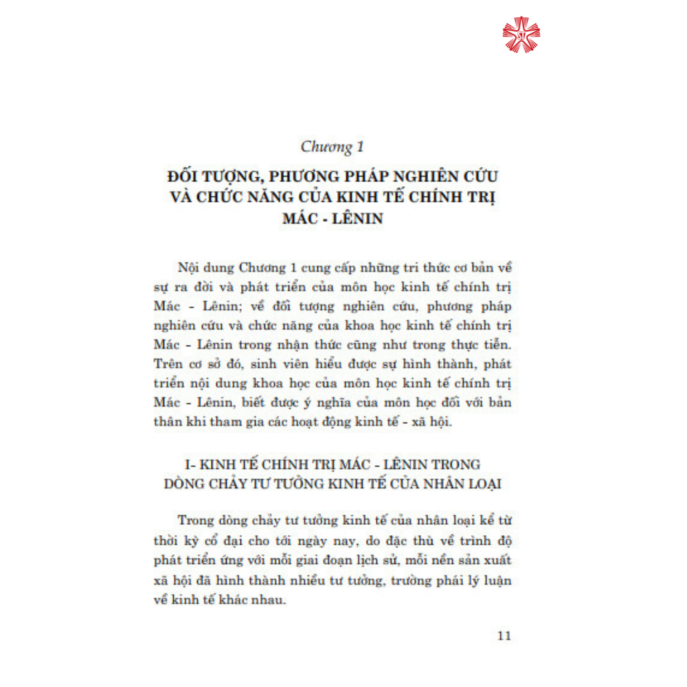 Giáo Trình Kinh Tế Chính Trị Mác - Lê Nin (Dành cho bậc đại học hệ chuyên lý luận chính trị)