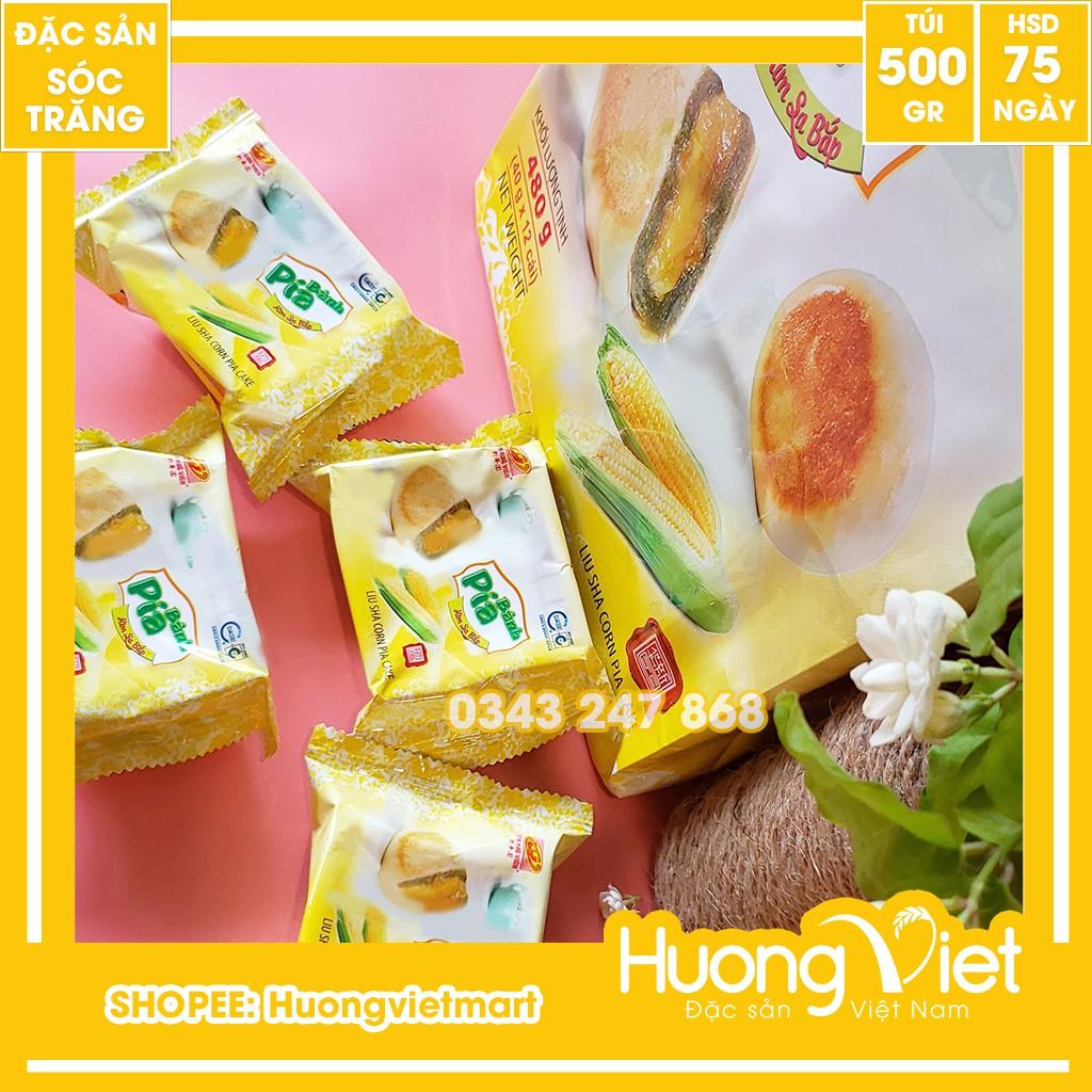 Bánh pía kim sa BẮP tan chảy 500g, bánh pía kim sa chay không trứng muối