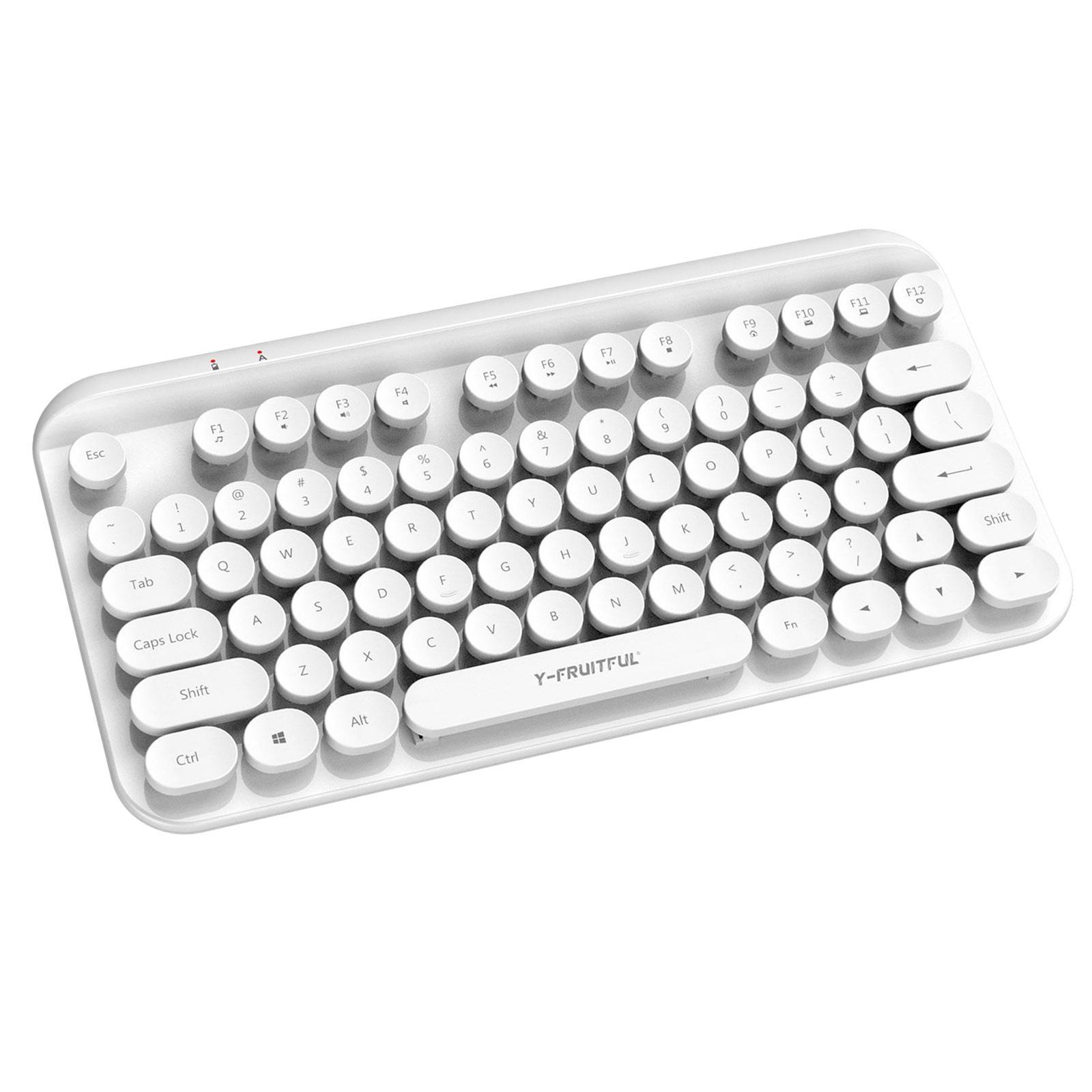 Portable Mini Multifunction Wireless Bluetooth Keyboard for Laptop - white,