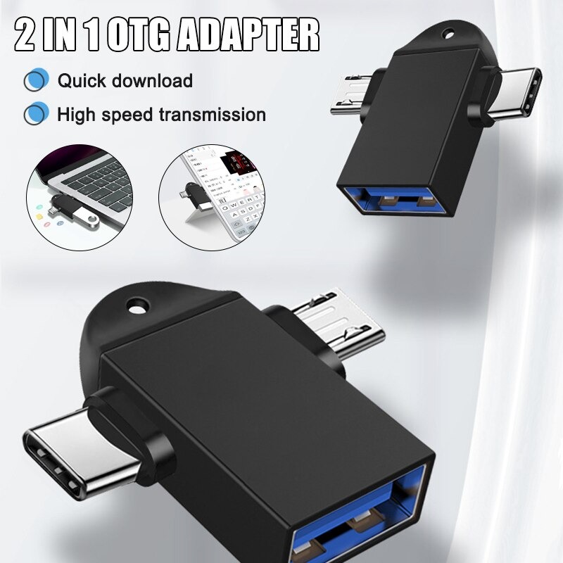 OTG Type C Micro Android USB 3.0 Đa Năng 2 in 1, Kết Nối Thiết Bị Ngoại Vi Với Ổ USB Điện Thoại Android Bàn Phím Chuột Tay Cầm Game, cáp chuyển đổi otg type c, otg type c usb, otg android micro usb, usb otg type c micro usb