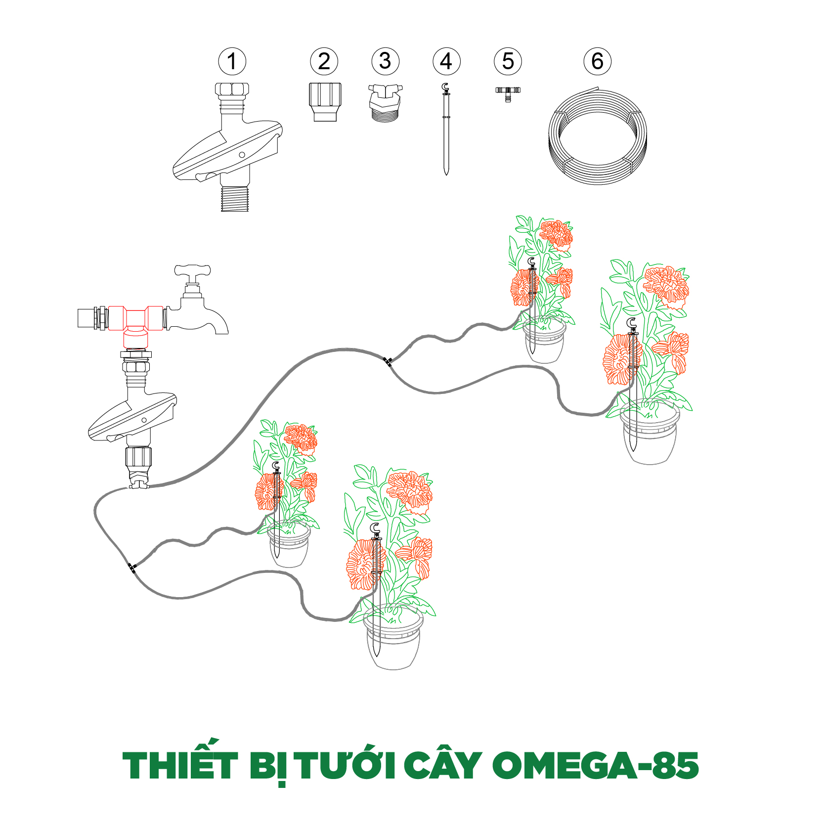 Thiết bị tưới cây OMEGA-85