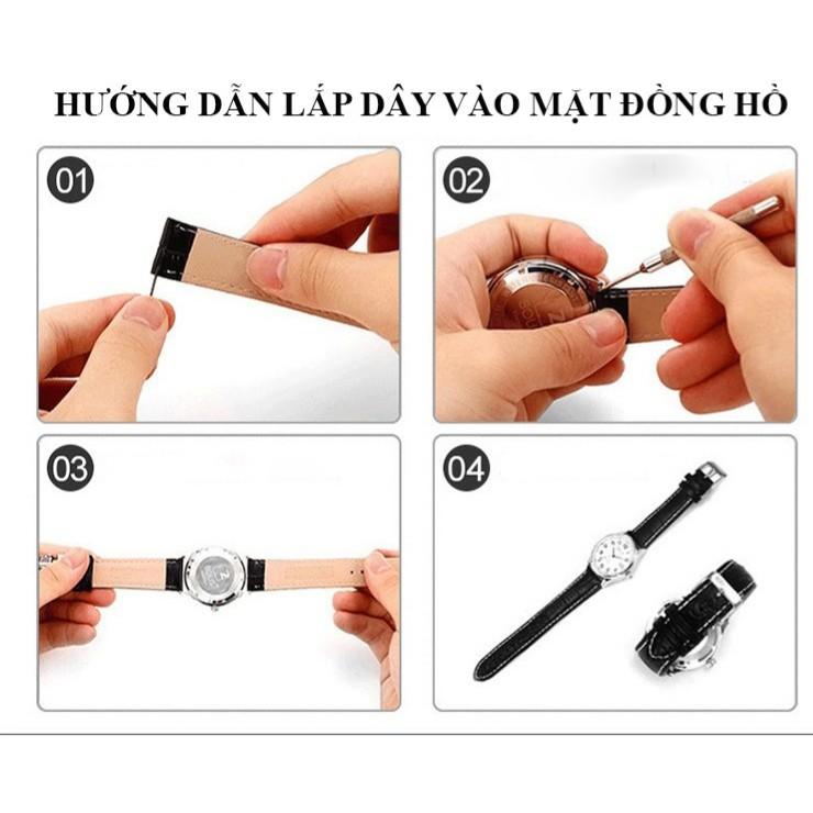 Chốt đồng hồ lò xo giá 1 cặp, 10 cặp các size từ 12mm đến 24mm