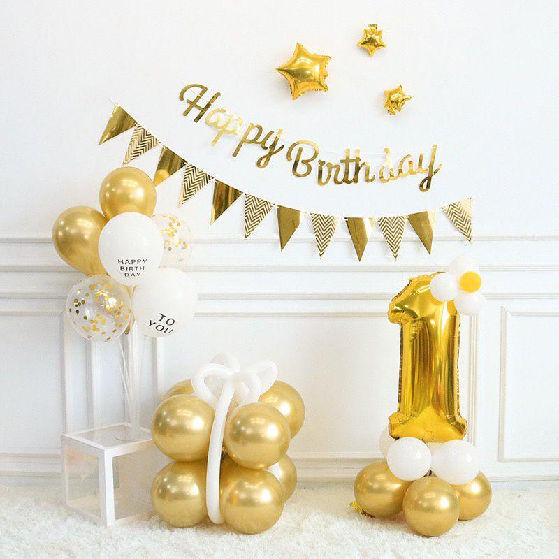 Set Bóng Trang Trí Sinh Nhật Phong Cách Hàn Quốc