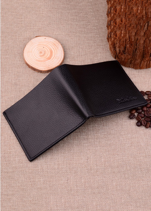 Bóp da nam cao cấp loại ngang BD207 - Màu đen