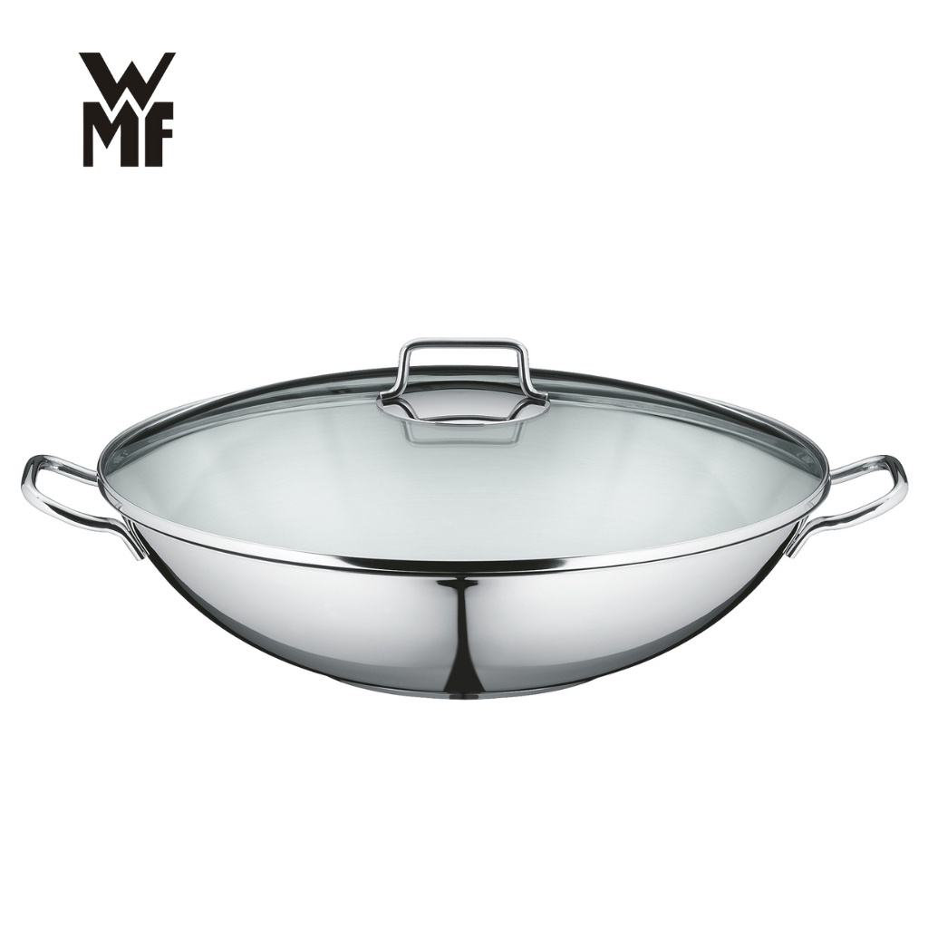 Chảo Xào Kèm Xửng Hấp WMF Macao Wok 4PC 36cm Chất Liệu Thép Không Gỉ Cromargan, Nắp Đậy Bằng Kính Cường Lực - 0792566040