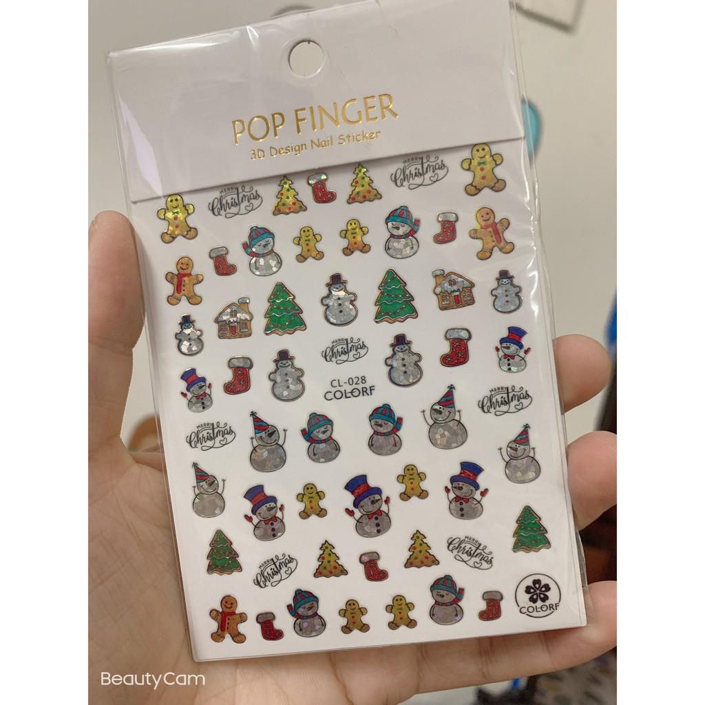 sticker noen trang trí móng tay