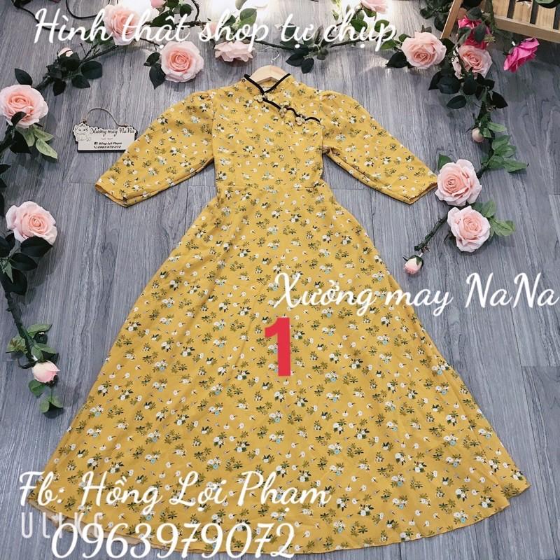 Đầm cổ tàu form xoè dễ thương