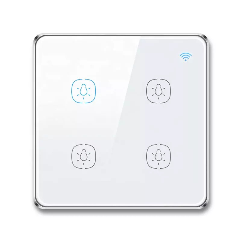 Công tắc vuông thông minh Wifi / Zigbee bo viền 4 Gang - neoSSW2