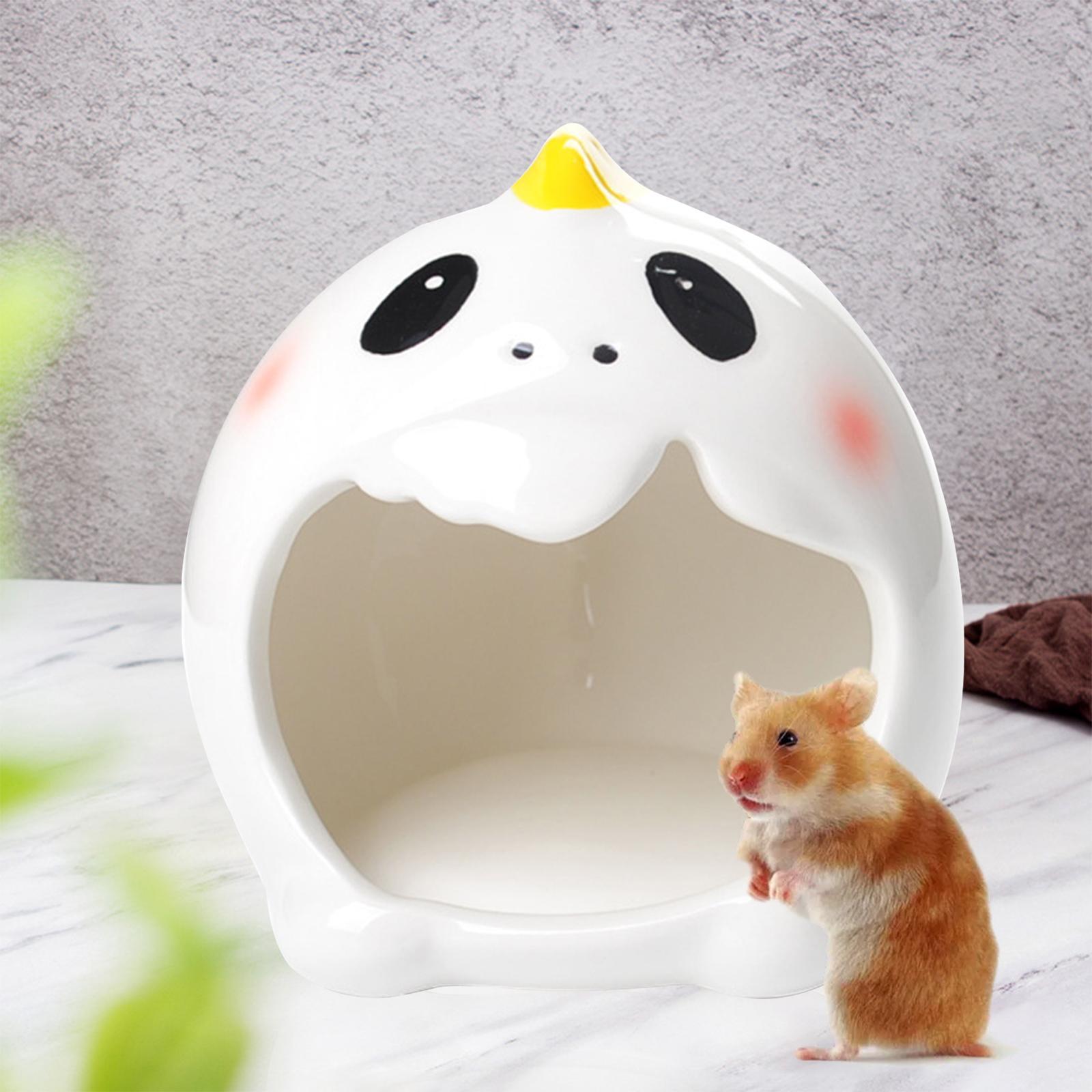 2 PCS Ceramic Hamster Nest Small Animal House Cage Toys Pet Nesting Mini Hut