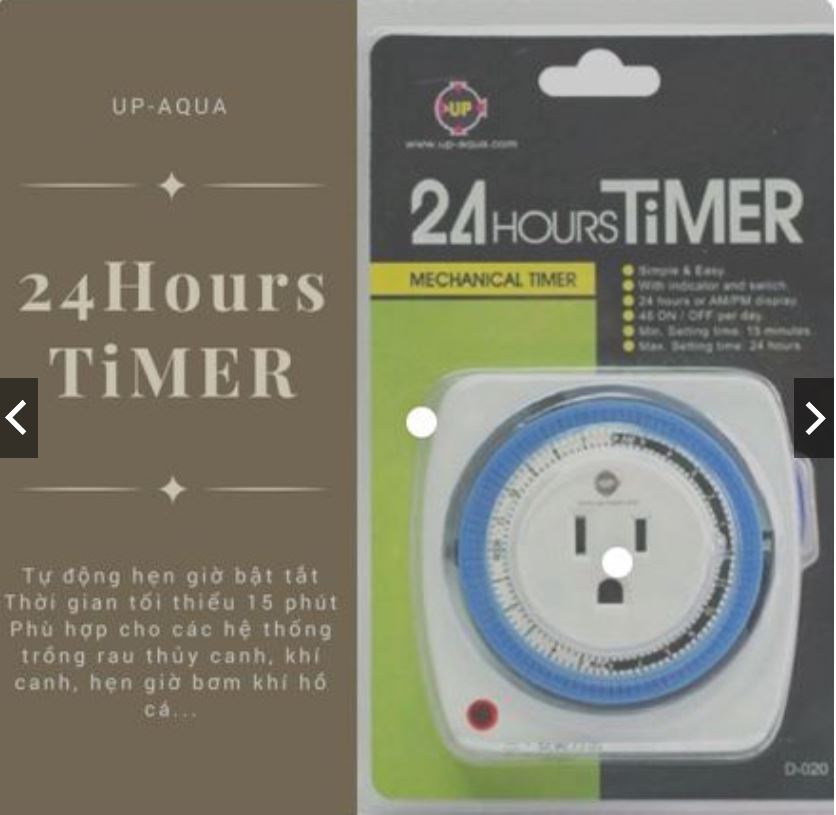 Timer hẹn giờ cơ Aqua chuyên dùng thủy canh, hồ cá điều khiển tắt mở thiết bị điện