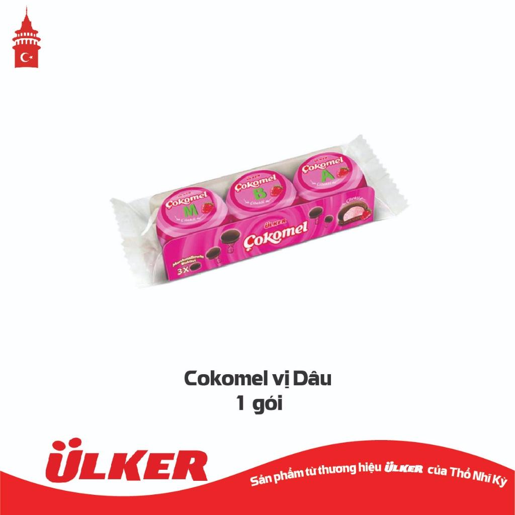 Bánh quy bọc sô cô la ULKER COKOMEL nhân Marshmallow vị Nguyên bản/ Dâu 36g