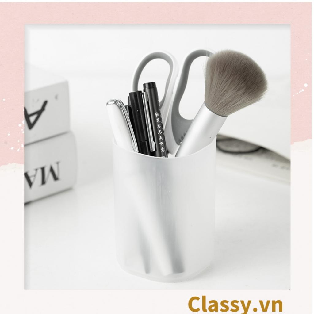 Hộp đựng bút Classy để bàn, đựng đồ trang điểm, phụ kiện trơn cổ điển PK1528