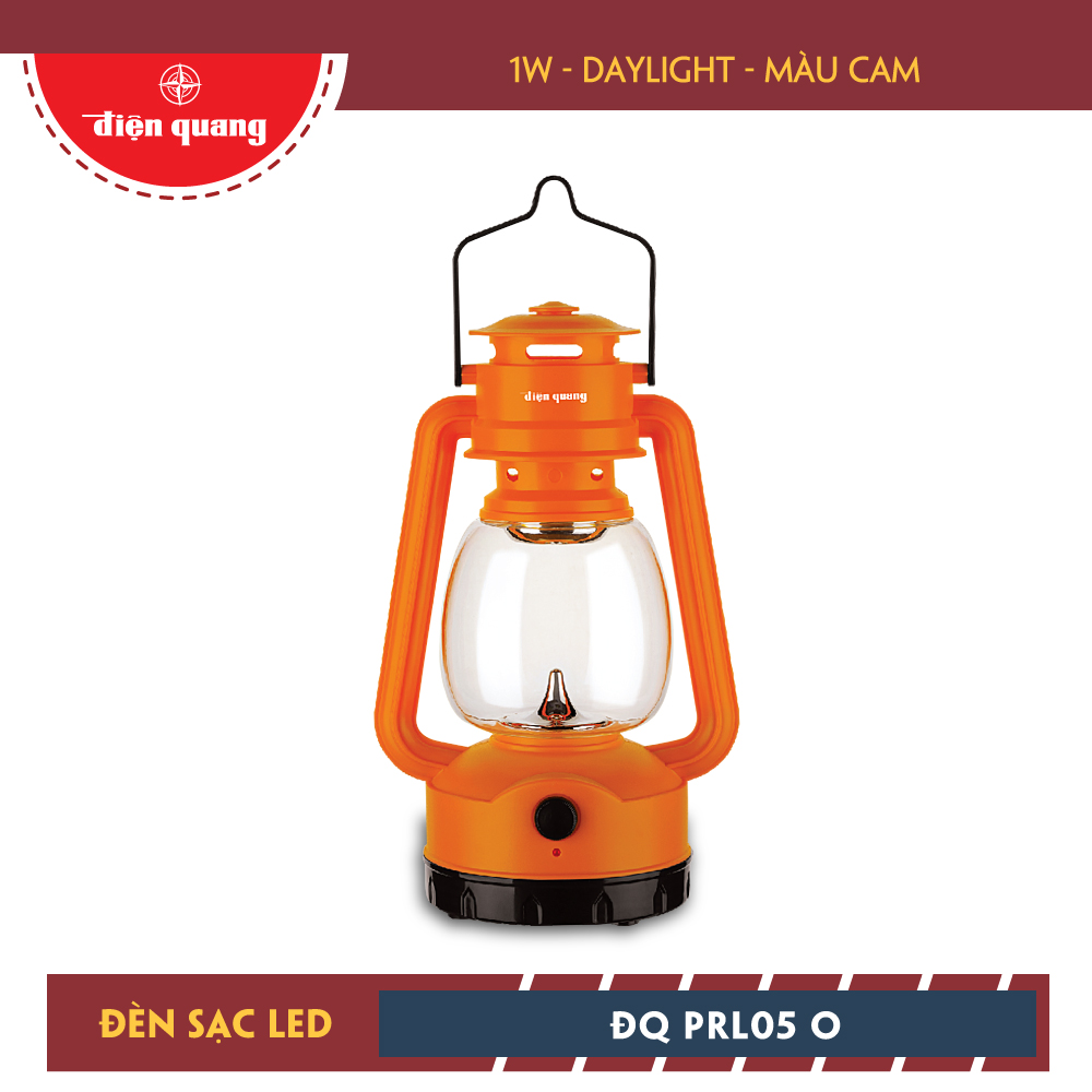 Đèn sạc Led Điện Quang ĐQ PRL05 O (1W, daylight, cam)