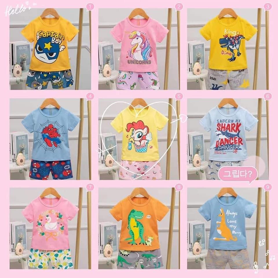 Bộ cotton xuất hàn cho bé gái từ 7-25kg