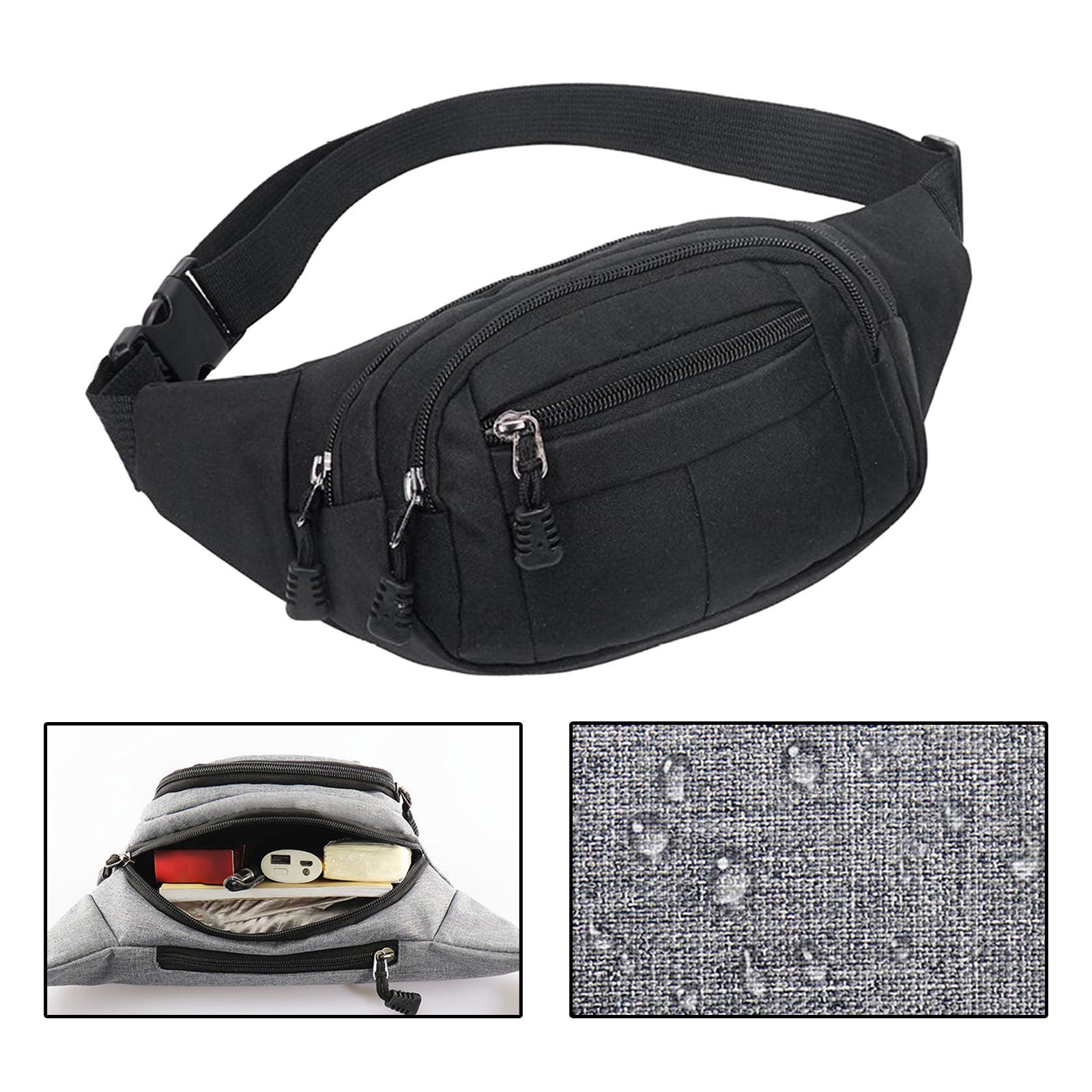 Fanny Pack for Men Women Shoulder Bag Fashion Waist for Camping Black