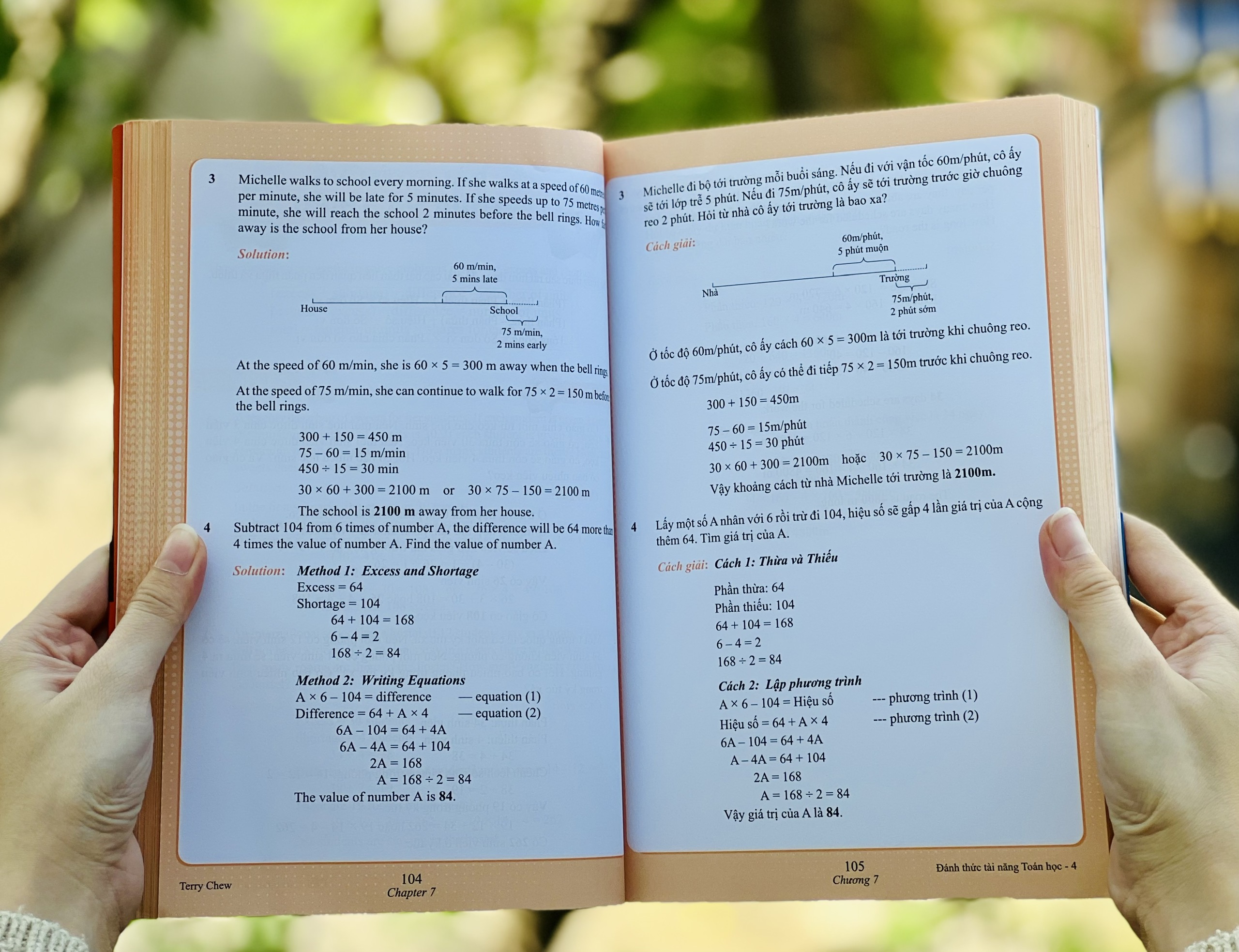 Sách Đánh thức tài năng toán học 3 và 4 - Sách Tham Khảo Kiến Thức Toán Học Cho Học Sinh Từ Lớp 3 Đến Lớp 6 ( 9 - 12 tuổi, Bộ 2 Cuốn, Sách Song ngữ Anh Việt ) - Á Châu Books, Bìa Cứng, In Màu