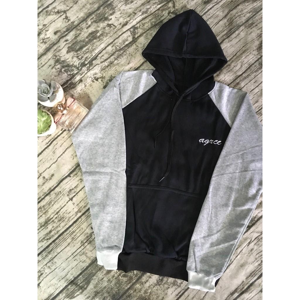 (40-58kg) Áo hoodie unisex nam/nữ chất nỉ bông mỏng kiểu raplan. Có ảnh thật trải sàn