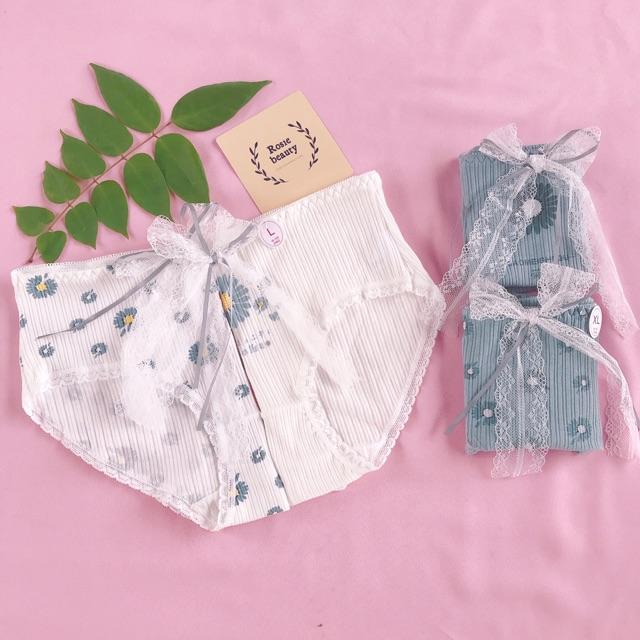 Quần lót nữ, quần lót cotton hoa cúc dễ thương siêu hot QC/97