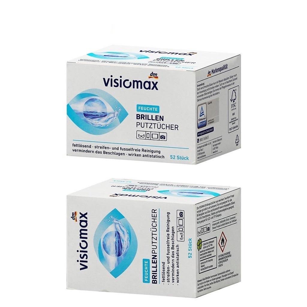 Khăn Lau Mắt Kính VisioMax, Hộp 52 Gói, Khăn Lau Kính Chống Bám Bụi, Vân Tay Lên Kính, Giấy Lau Kính Xịn, An Toàn. Kingler 7226