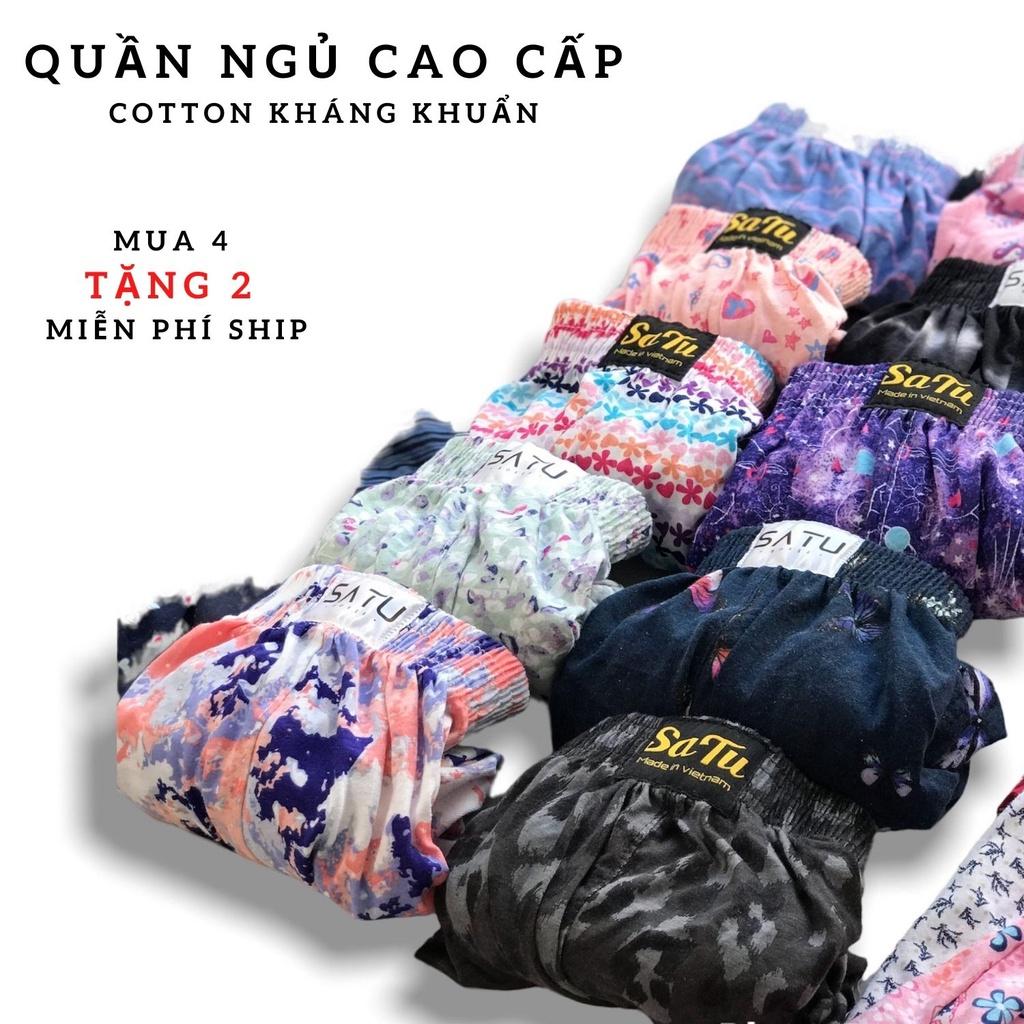 Quần Ngủ Nam Nữ Mặc Nhà Tắm Biển Quần Ngủ SATU Vải Thun Cotton Co Giãn Thoải Mái Thoáng Mát