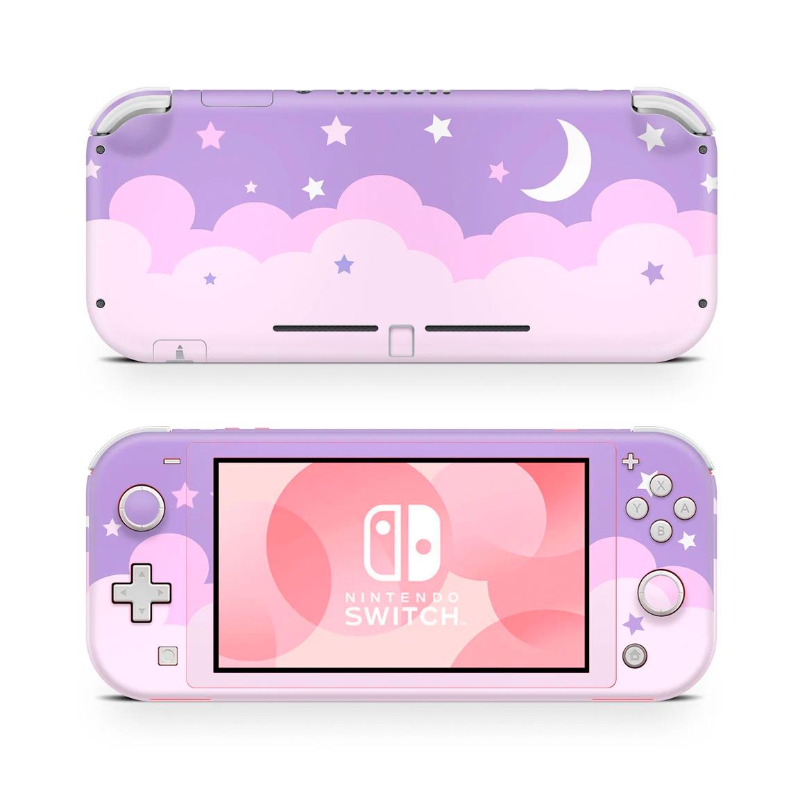 Skin decal dán Nintendo Switch Lite mẫu mây trời (dễ dán, đã cắt sẵn)