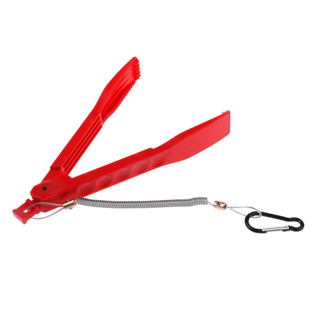Plastic Fishing Gripper 8.7" Fish Lip Grip Pliers Grabber Keeper Holder with Lanyard