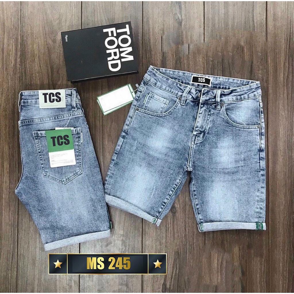 Quần short jean chất bò co giãn- quần lửng nam nhiều mẫu thời trang TINA ms245