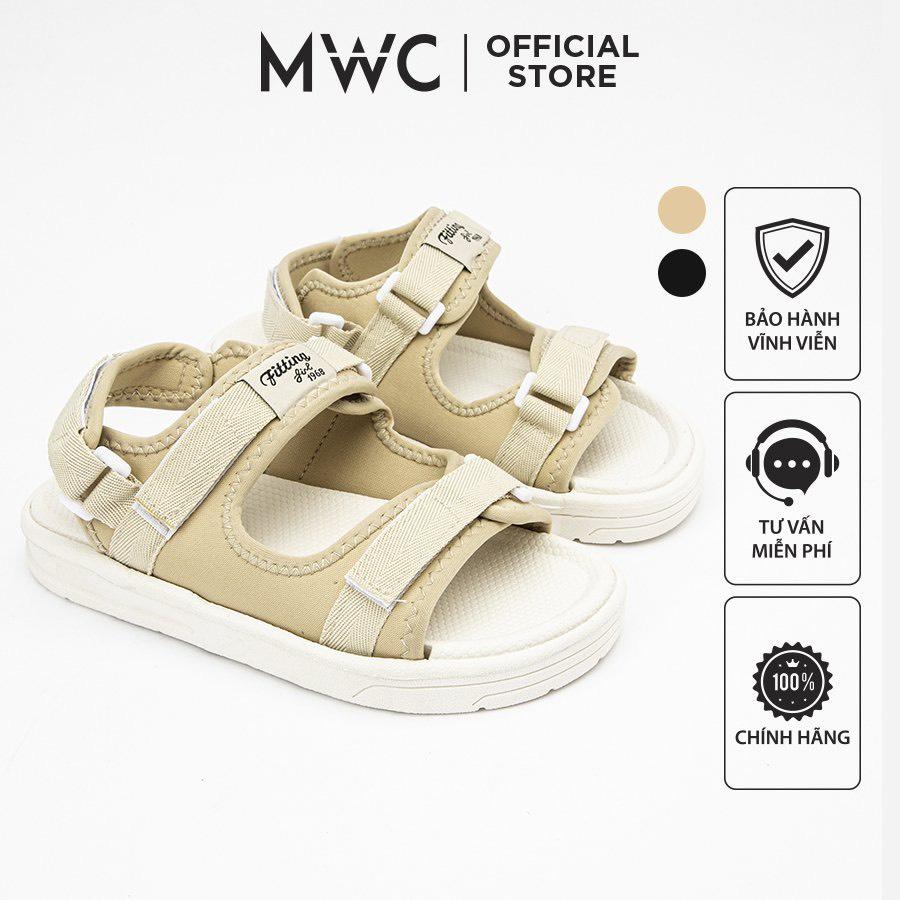 Giày MWC 2933 - Giày Sandal Nữ Quai Ngang Đế Bằng Kiểu Dáng Streetwear Năng Động Thời Trang